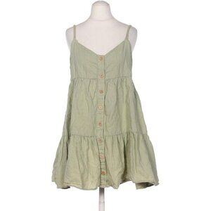 ZARA Sage Green Khaki Babydoll Buttoned Dress Top with Braided Straps